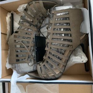 Dark Green/brown Gladiator Heel